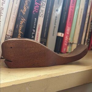 Wooden Whale Candle stick holder